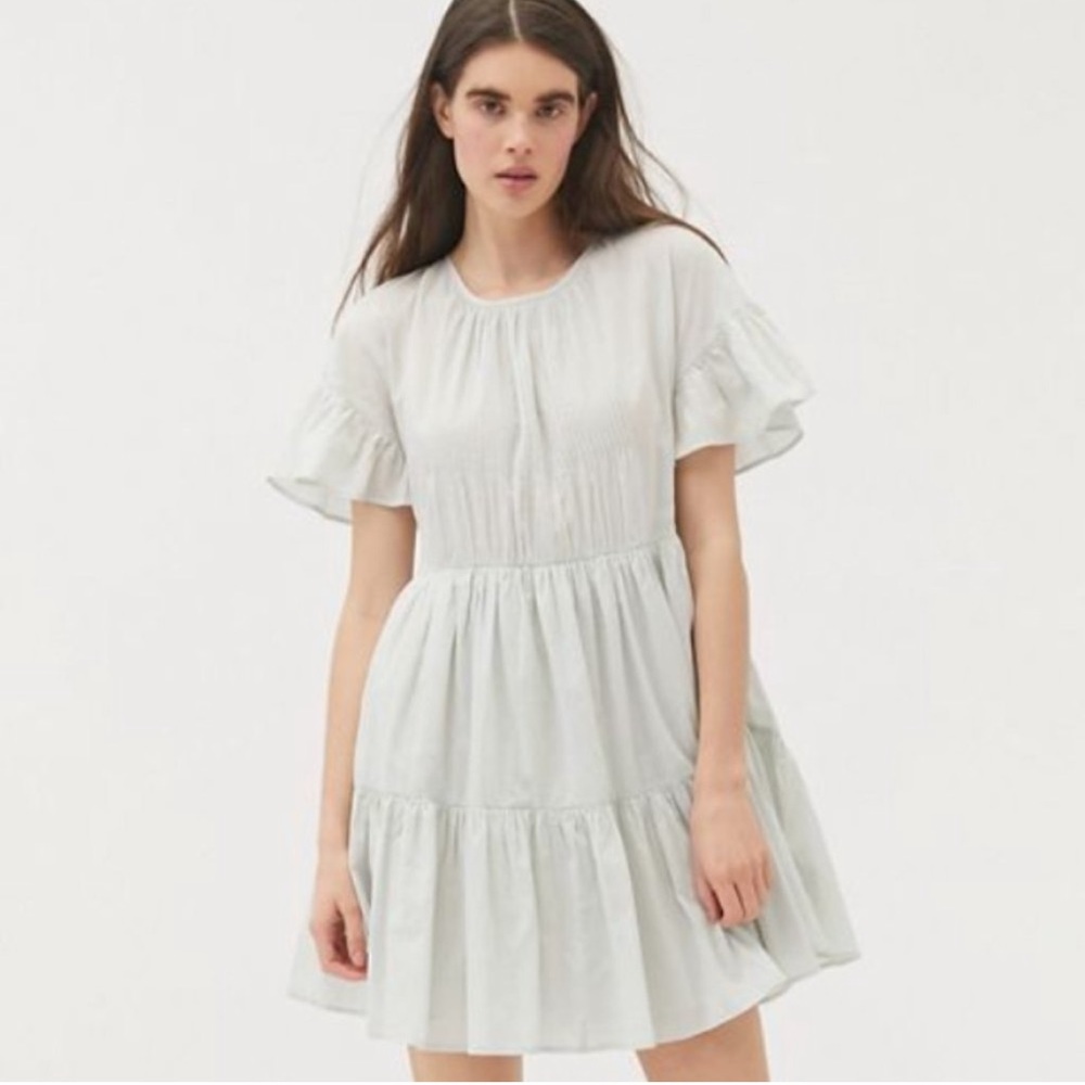 Urban Outfitters Moura tiered ruffle mini dress
